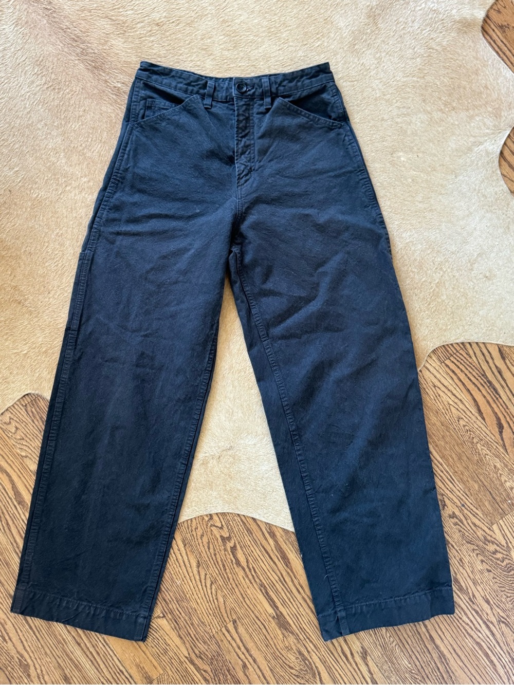 ROAM Black High-Waist Wide Leg Pants